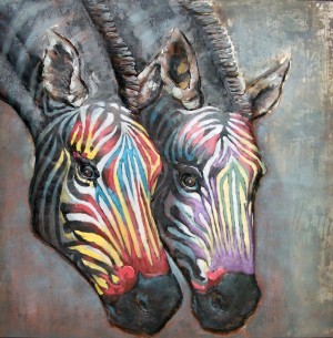 twee zebra's
