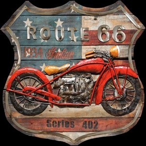 Route 66 met motor