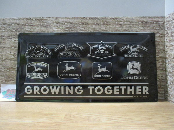 John Deere growing together 25 x 50 cm bord