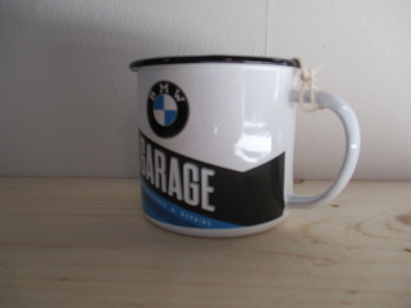 BMW Garage emaille mok