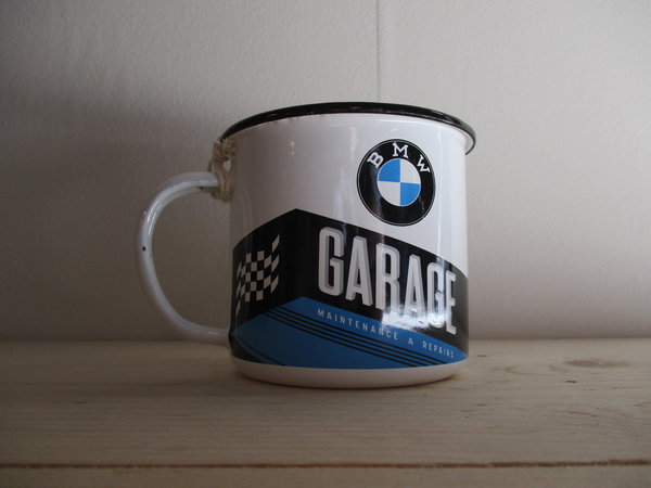 BMW Garage emaille mok