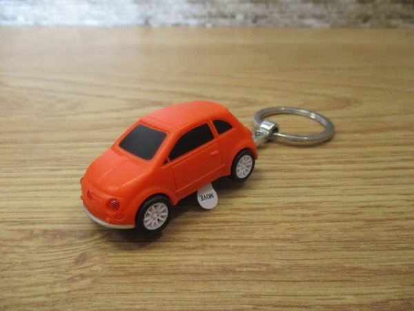 Fiat 500 sleutelhanger oranje