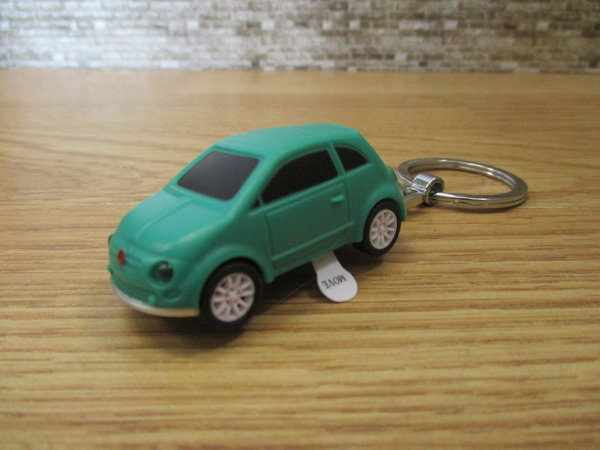 Fiat 500 sleutelhanger groen met lampje