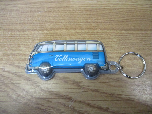 Volkswagen t1 sleutelhanger Blauw