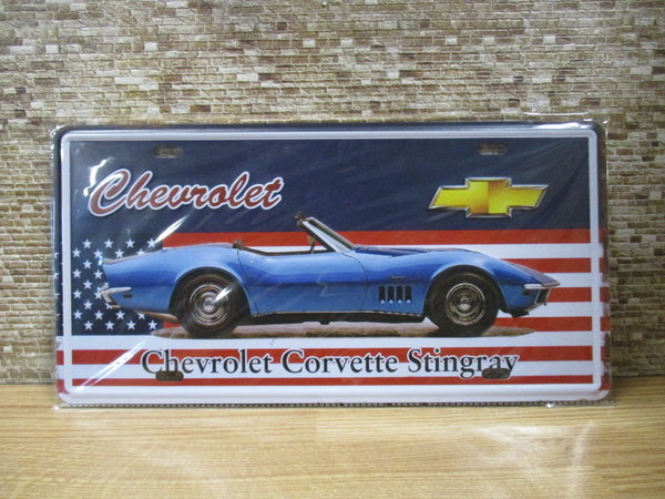 Chevrolet Corvette stingray 15 x 30 cm bord