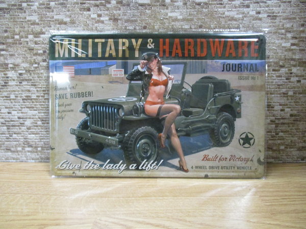 Jeep Military 20 x 30 metalen bord