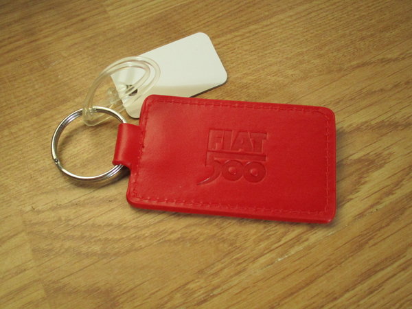 Fiat 500 sleutelhanger rood