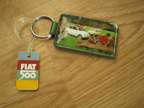 Fiat 500 sleutelhanger groen