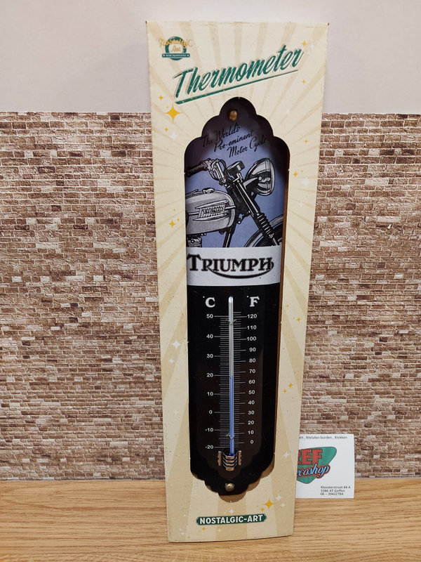 Thermometer Triumph motorcycle bleu